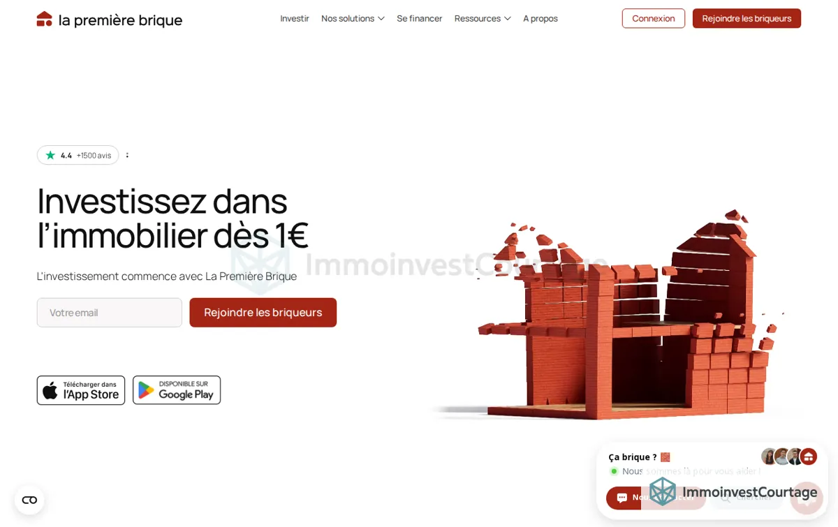 Capture : La Première Brique | Investir dans l’immobilier dès 1 €